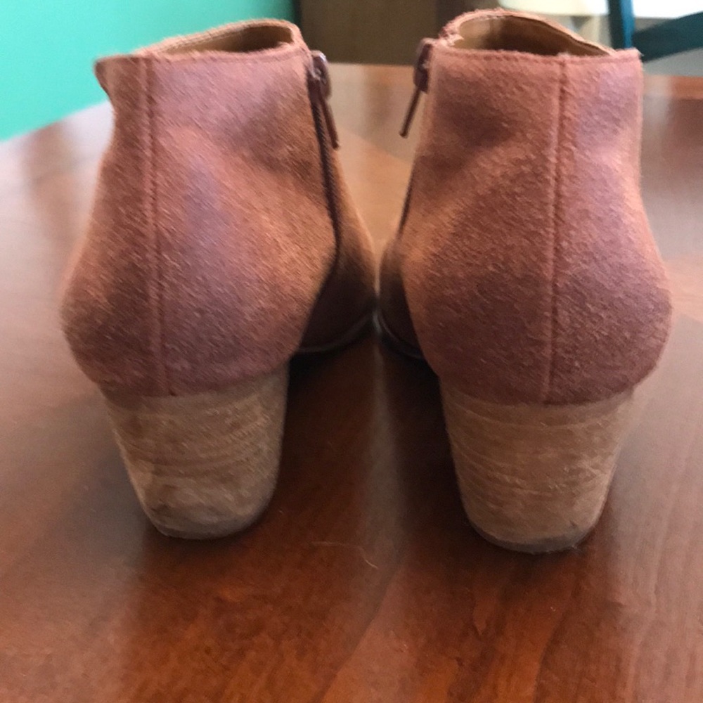 Lucky Brand brown ankle boots side zip 7 1/2M